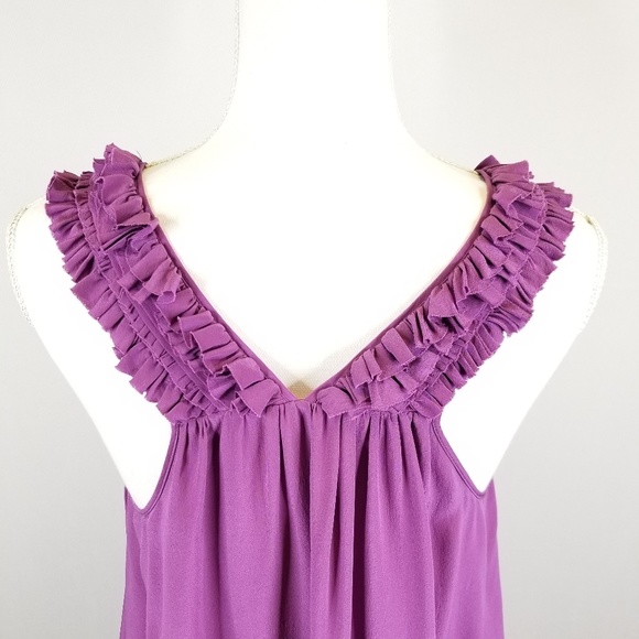 Rebecca Taylor T-back Silk Tank Blouse - Picture 5 of 8